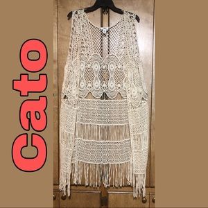 Cato Fringe Crochet Vest